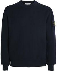 Stone Island - Ribbed Compass Patch Sweatshirt - Lyst