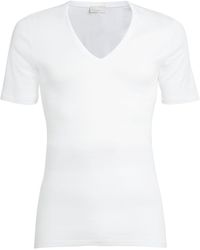 Hanro - Cotton Pure V-neck T-shirt - Lyst
