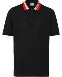 Burberry - Logo Detail Cotton Piqué Polo Shirt - Lyst