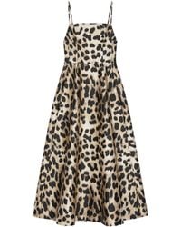 Givenchy - Leopard Print Midi Dress - Lyst