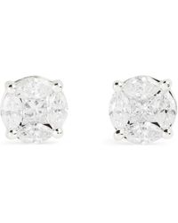 Harrods - And Diamond Stud Earrings - Lyst