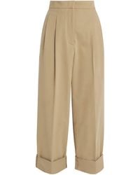 Weekend by Maxmara - Pleated Wide-Leg Tapered Trousers - Lyst