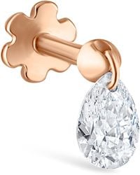 Maria Tash - Floating Pear Diamond Charm Threaded Stud Earring - Lyst