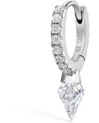 Maria Tash - Silhouette Diamond Short Spike Eternity Single Hoop Earring - Lyst
