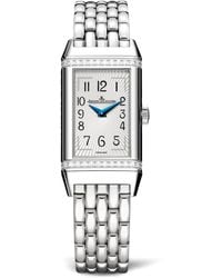 Jaeger-lecoultre - Stainless Steel And Diamond Reverso One Watch 20mm - Lyst