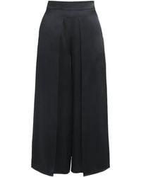 Eleventy - Silk Pleated Cropped Trousers - Lyst