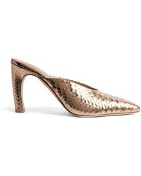 Malone Souliers - Metallic Embossed Leather Rowe Mules 90 - Lyst