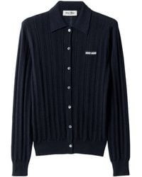 Miu Miu - Cashmere Cable-Knit Cardigan - Lyst