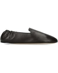The Row - Casa Leather Slippers - Lyst