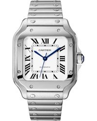 Cartier - Stainless Steel Santos De Watch - Lyst
