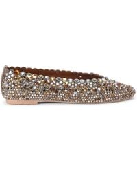 Kurt Geiger - Jewel Perforated Ballet Flats - Lyst