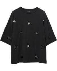 AllSaints - Organic Cotton Amelie Embellished T-Shirt - Lyst
