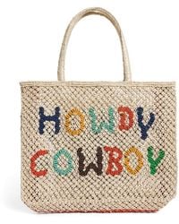 The Jacksons - Small Jute Howdy Cowboy Tote Bag - Lyst