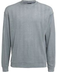 Giorgio Armani - Silk-Cotton Textured Sweater - Lyst