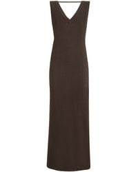 Brunello Cucinelli - Cotton Rib-Knit Monoli Maxi Dress - Lyst