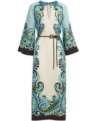 ALÉMAIS - Linen Printed Natalia Maxi Dress - Lyst