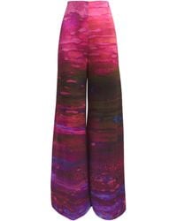 ROKSANDA - Satin Areneau Wide-Leg Trousers - Lyst