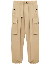 Loewe - Cotton Pleated Cargo Trousers - Lyst