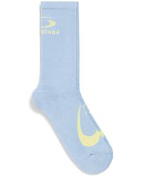 Balenciaga - Cotton-Blend Logo Socks - Lyst