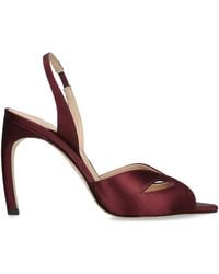 Victoria Beckham - Satin Harlow Mask Slingback Heels 100 - Lyst