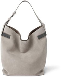 Brunello Cucinelli - Suede Essence Shoulder Bag - Lyst