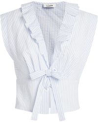 Sandro - Cotton Stripe Crop Top - Lyst