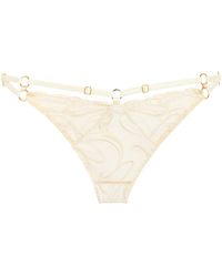 Bordelle - Embroidered Pearl Thong - Lyst