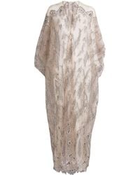 Rosamosario - Embroidered Maxi Kaftan Robe - Lyst