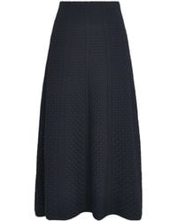Molli - Virgin Wool-Blend Basket-Weave Midi Skirt - Lyst