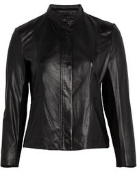 Marina Rinaldi - Slim-fit Leather Jacket - Lyst
