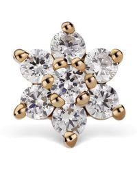 Maria Tash - 18Ct 4.5Mm Diamond Flower Threaded Stud Earring - Lyst
