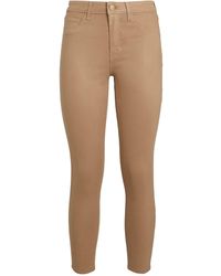 L'Agence - Margot High-rise Coated Skinny Jeans - Lyst