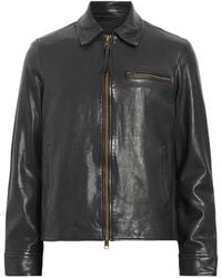 AllSaints - Leather Miller Jacket - Lyst