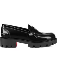 Christian Louboutin - Cl Moc Lug Leather Loafers - Lyst