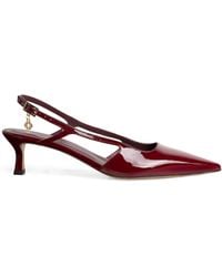 Maje - Patent Leather Slingback Pumps 70 - Lyst