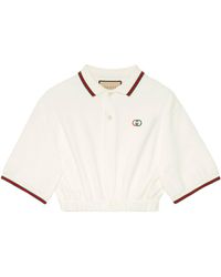 Gucci - Cotton Piquet Polo Shirt With Web - Lyst