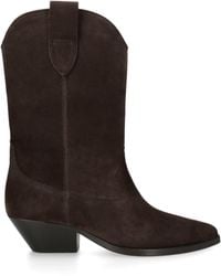 Isabel Marant - Suede Duerto Cowboy Boots 40 - Lyst