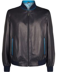 Zilli Xolan Leather Jacket - Blue