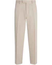 ZEGNA - Cotton-wool Trousers - Lyst