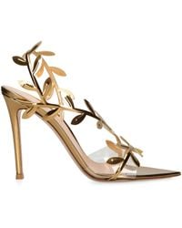 Gianvito Rossi - Metallic Flavia Sandals 105 - Lyst