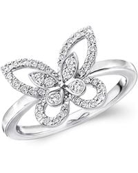 Graff - And Diamond Mini Butterfly Ring - Lyst