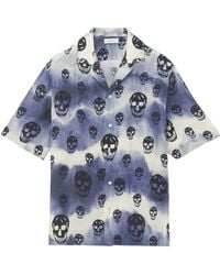 McQueen - Tie-Dye Skull Hawaiian Shirt - Lyst