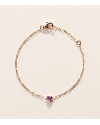 SHAY - Rose And Sapphire Baby Heart Bracelet - Lyst
