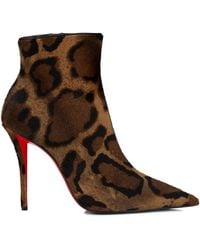 Christian Louboutin - Miss Z Booty 100 Pony Bengali Leather Boots - Lyst