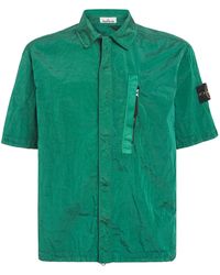 Stone Island - Nylon Zip-Up T-Shirt - Lyst