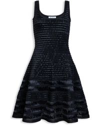 Alaïa - Raffia Crochet Mini Dress - Lyst