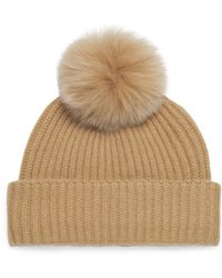 Yves Salomon - Cashmere Fox-Trim Beanie - Lyst