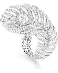 Boucheron - Large And Diamond Plume De Paon Ring - Lyst
