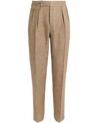 Polo Ralph Lauren - Silk-Blend Glen Plaid Trousers - Lyst