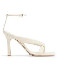 Bottega Veneta - Calfskin Riva Heeled Sandals 90 - Lyst